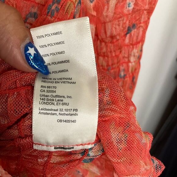 Free People Hello There Floral Semi-Sheer Blouse - Picture 8 of 8